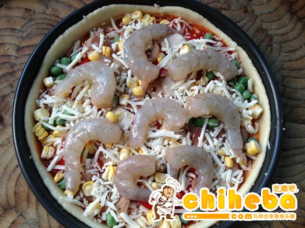 鲜虾培根薄披萨—海氏烤箱定制的做法 步骤11
